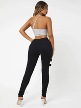 SXY Zip Fly Buckle Detail Skinny Jeans